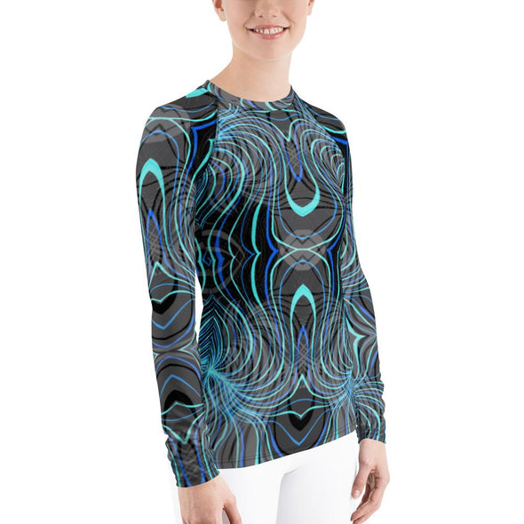 Bleace Liquid Women's Athletic Long-Sleeve Rash Guard